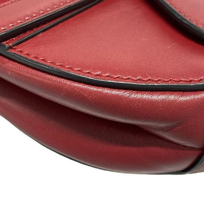 Dior/christian Dior Handbag Saddle Bag Red Leather