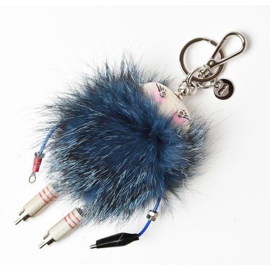 Prada Key Ring Holder Trick Robot Blue Multi