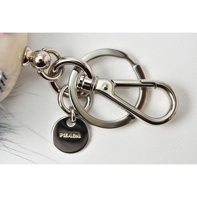 Prada Key Ring Holder Trick Robot Blue Multi — view 7