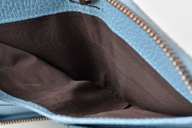 Gucci Wallet Preowned Gucci Foldable Wallet Gucci Swing Leather Light Blue