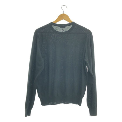 Balenciaga - Wool Back Logo Crew Neck Knitted Sweater - 40 - Black - Women's