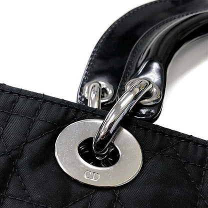 Christian Dior Vintage Quilted Cannage Tote Bag Black