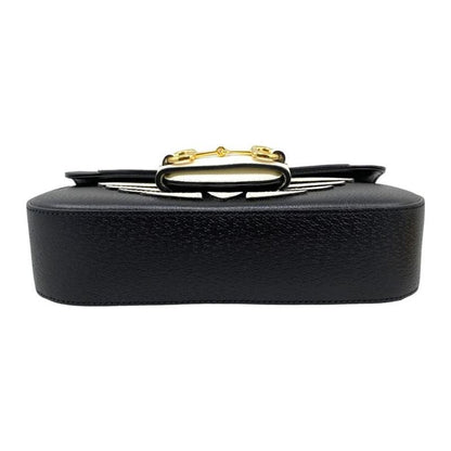 Gucci X Adidas Collaboration Shoulder Bag Horsebit 722009 Logo Chain Black