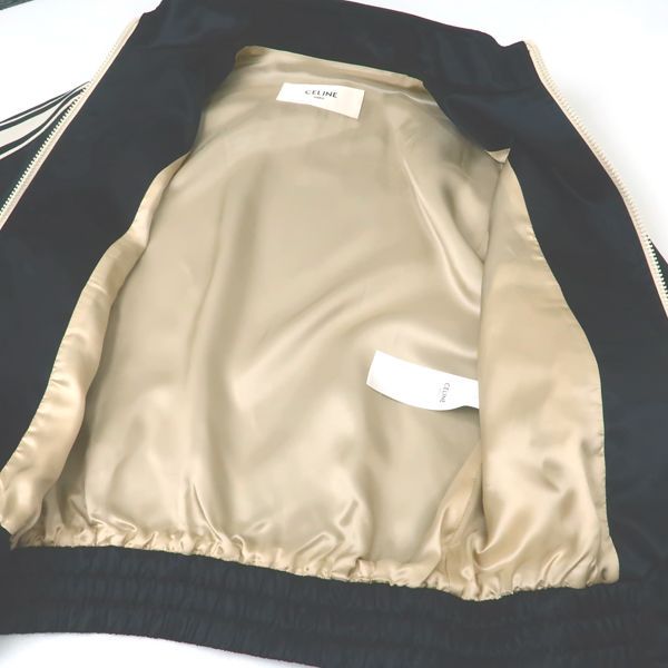 Celine Tracksuit Jacket 2w98a048s.38no Triomphe Charm Jersey #34 Satin Black