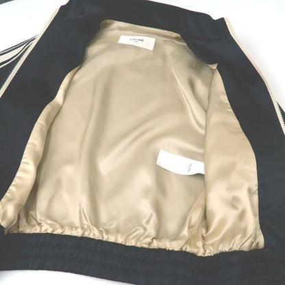 Celine Tracksuit Jacket 2w98a048s.38no Triomphe Charm Jersey #34 Satin Black