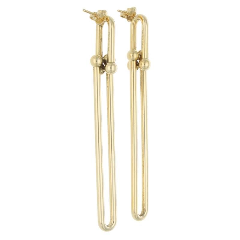 Tiffany & Co Hardwear Hardware 18K Yellow Golddouble Link Earrings Men's