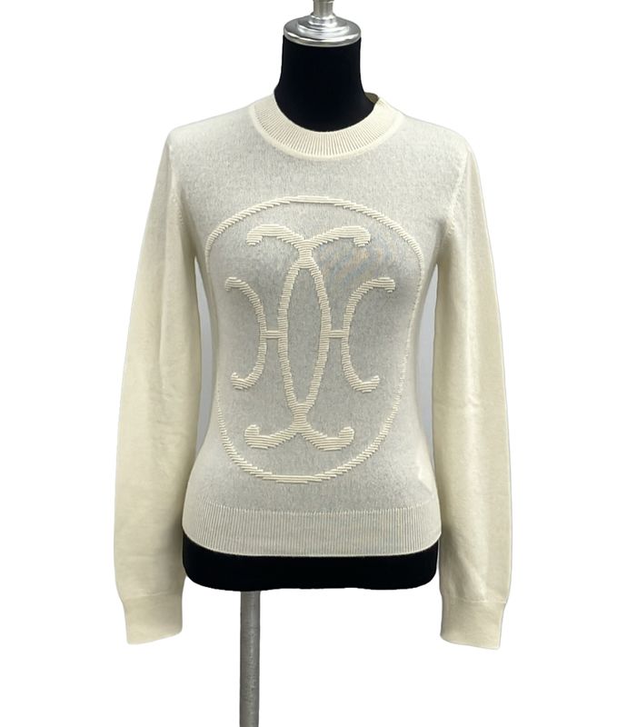 Hermes H Lift Long Sleeve Cashmere Knit 23aw Women Size 34 (S) Hermes