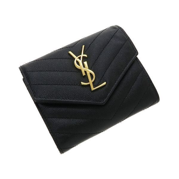 Saint Laurent Paris Monogram Compact Threefold Wallet