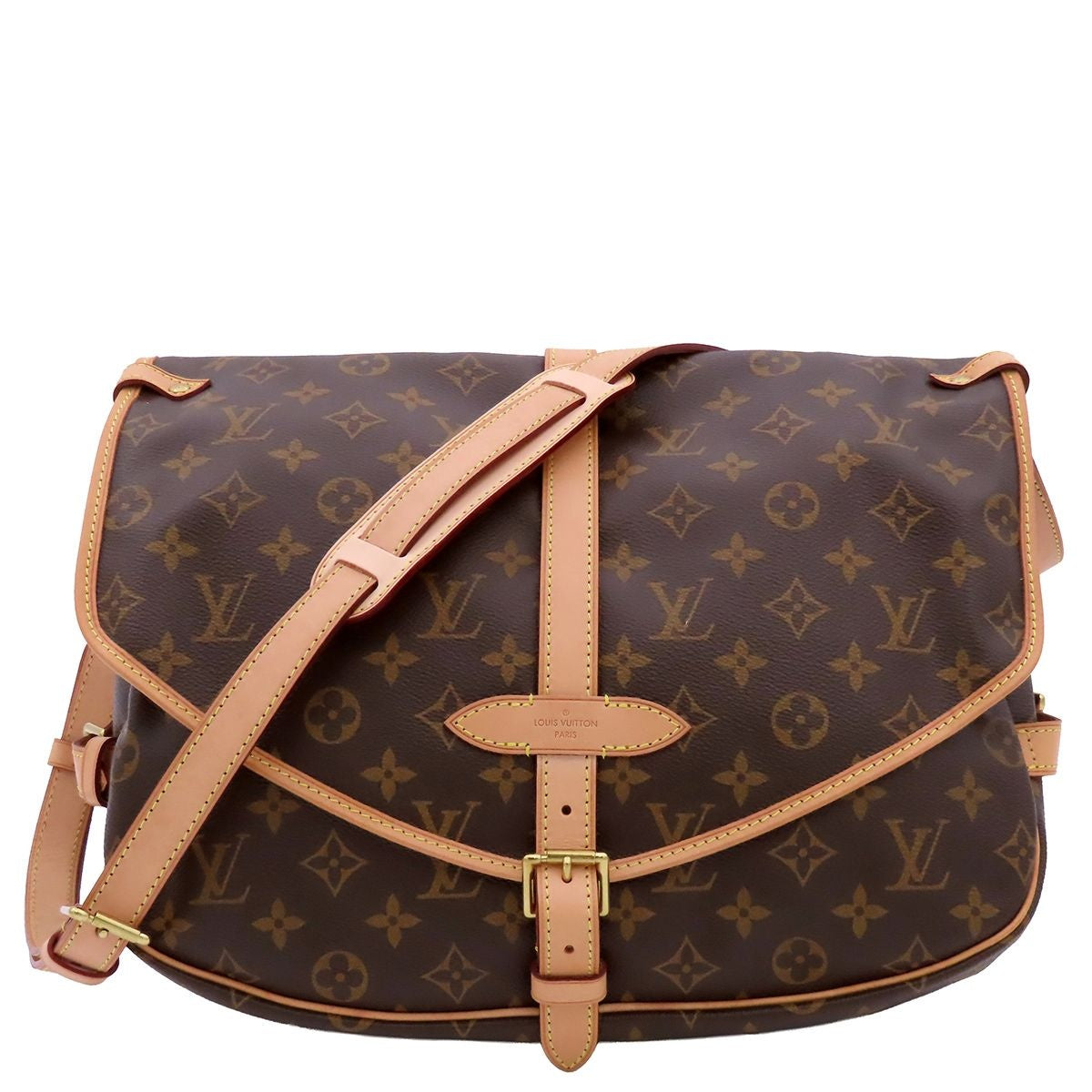 Louis Vuitton Saumur GM Brown Monogram Canvas Shoulder Bag