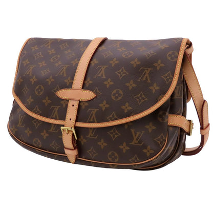 Louis Vuitton Saumur GM Brown Monogram Canvas Shoulder Bag — view 2
