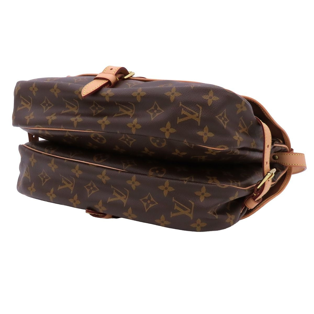 Louis Vuitton Saumur GM Brown Monogram Canvas Shoulder Bag — view 4
