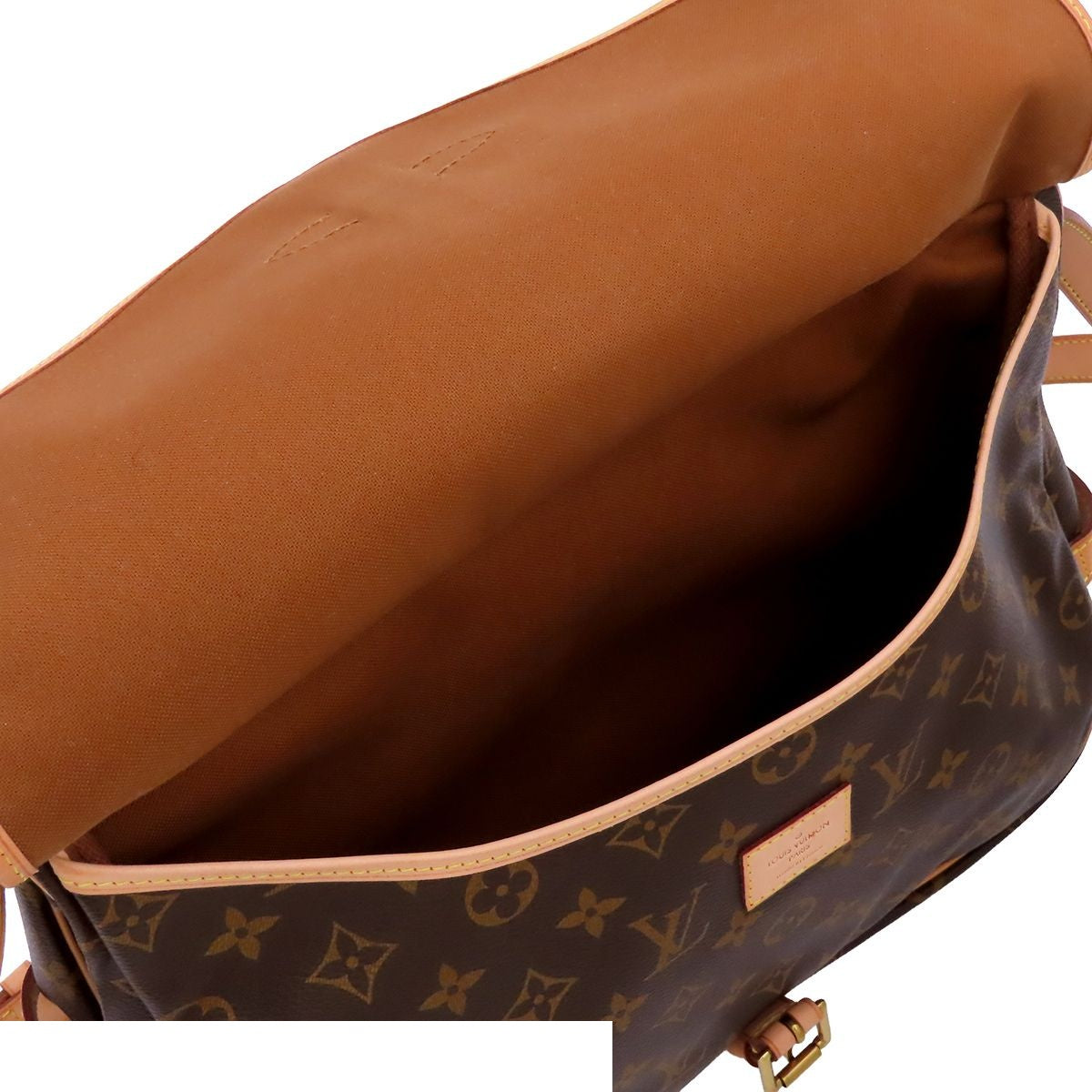 Louis Vuitton Saumur GM Brown Monogram Canvas Shoulder Bag — view 5