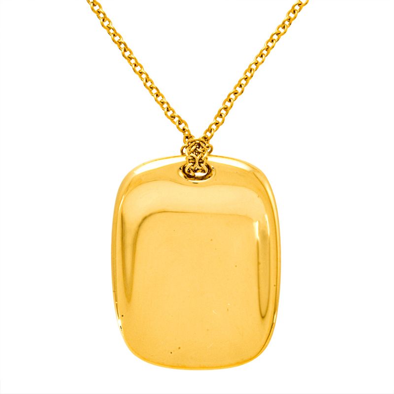 Tiffany & Co Tiffany & Co Square Plate Necklace 18K Yellow Gold 86g Yellow Gold