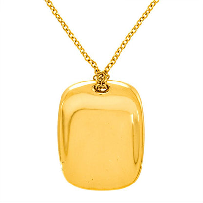 Tiffany & Co Tiffany & Co Square Plate Necklace 18K Yellow Gold 86g Yellow Gold
