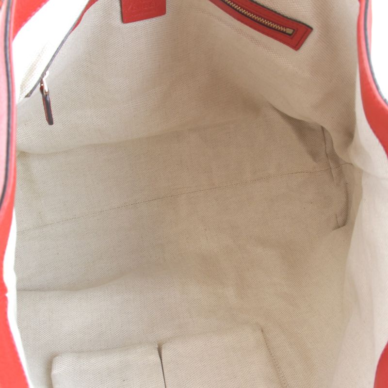 Gucci 282303 213048 Interlocking G Tote Bag Red Leather