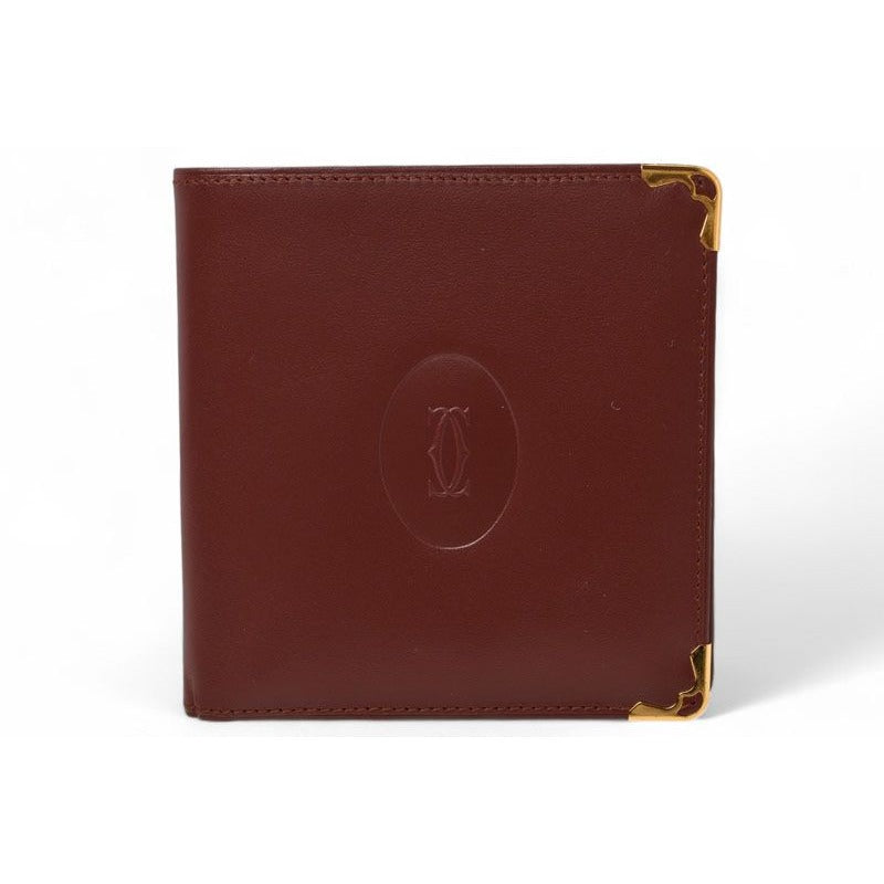 Cartier Fold Wallet Vintage Must de Cartier Bordeaux
