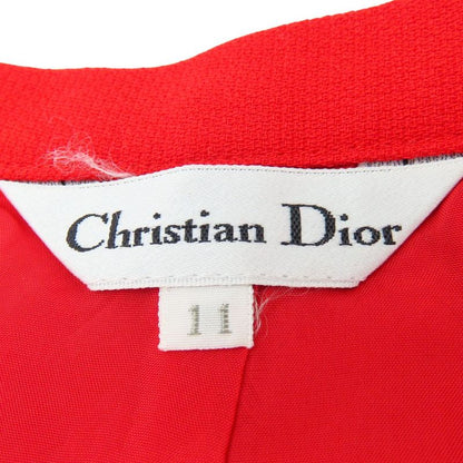Christian Dior Skirt 11 Wool Polyester Cupro Red None With Pockets Apparel