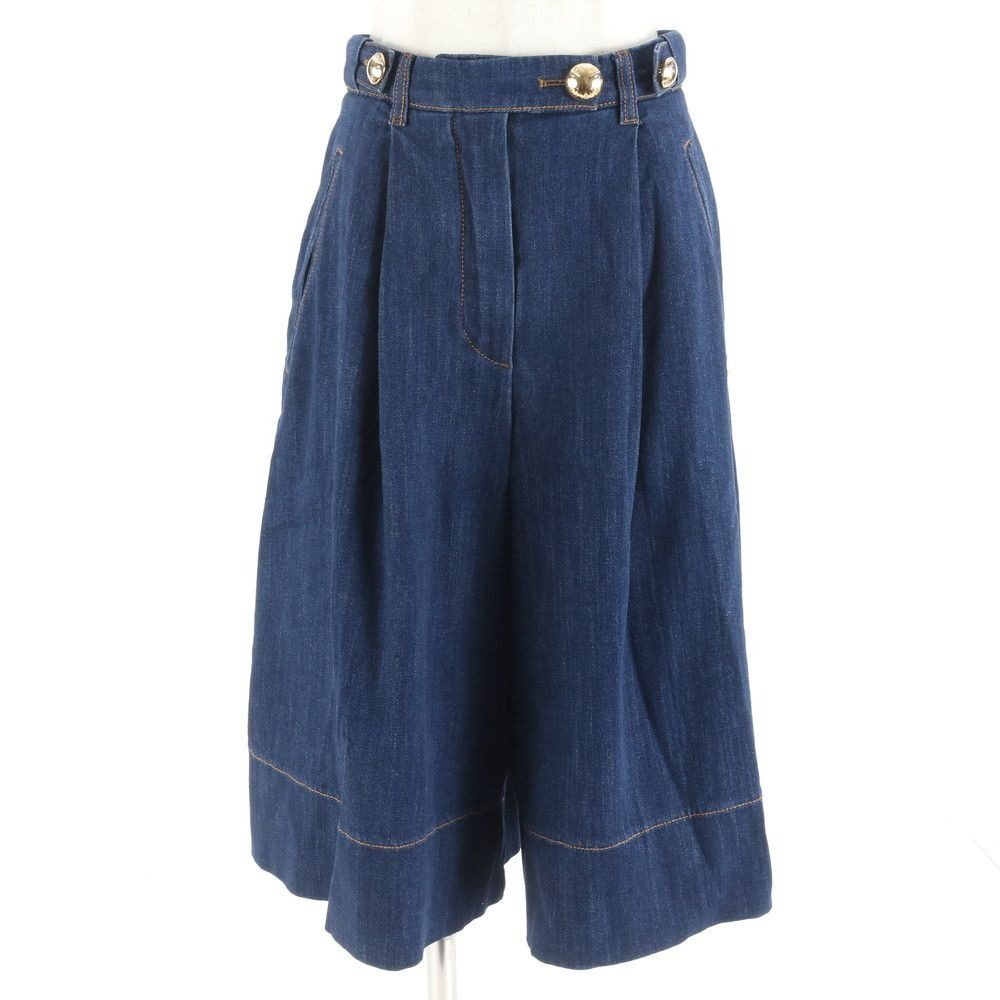 Louis Vuitton Wide Silhouette Denim Gaucho Pants 34