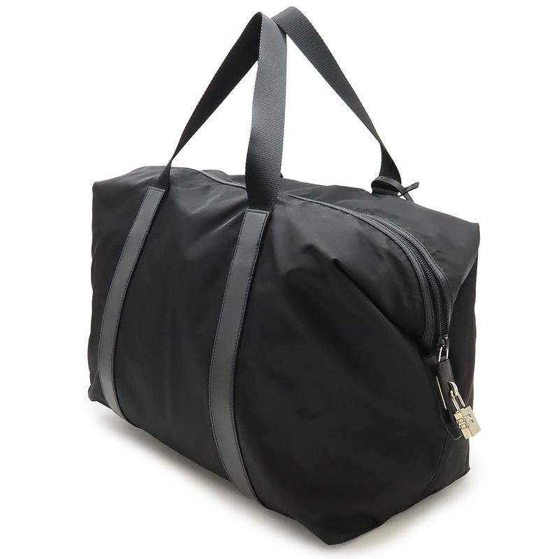 Prada Triangle Logo Boston Bag Travel Bag Travel Cabasn Large Tote Nylon