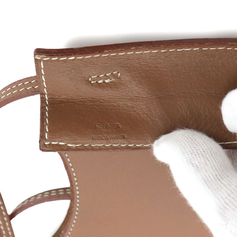 Hermes Onimaitou Shoulder Bag Pochette Evercolor Brown Onimaitou 90299346