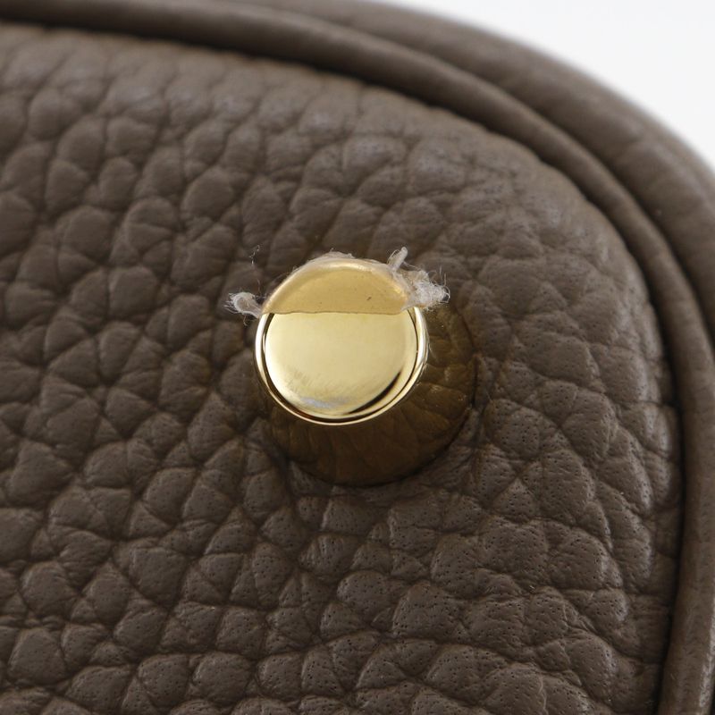 Hermes Picotin Lock 18 PM Taurillon Clemence Etoupe Gold Hardware U Ladies