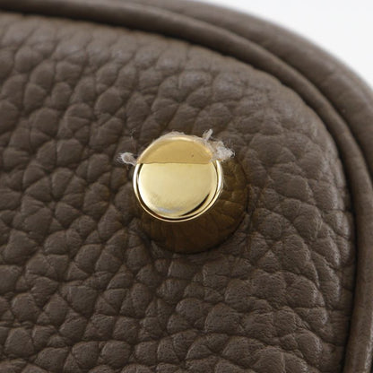 Hermes Picotin Lock 18 PM Taurillon Clemence Etoupe Gold Hardware U Ladies