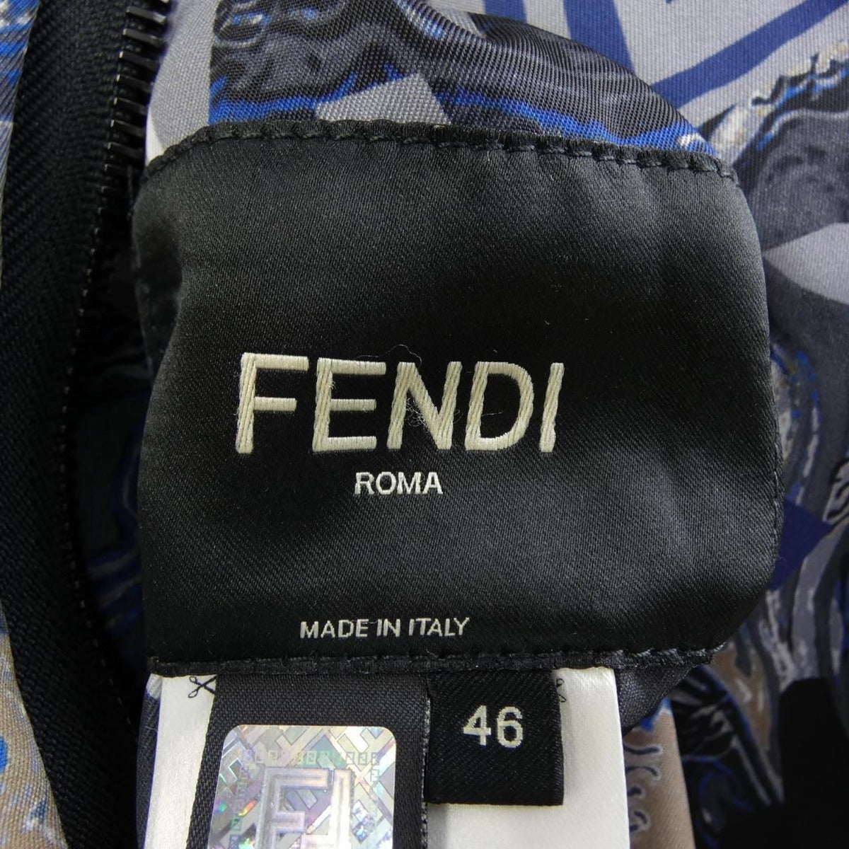 Fendi Aixy Jacket Black 46 Navy Gray — view 4