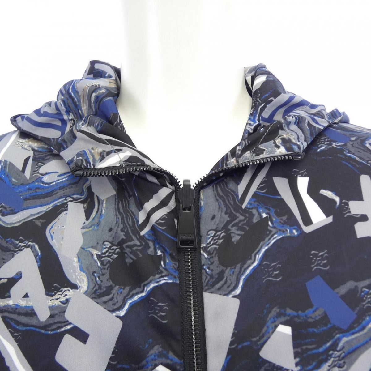 Fendi Aixy Jacket Black 46 Navy Gray — view 5