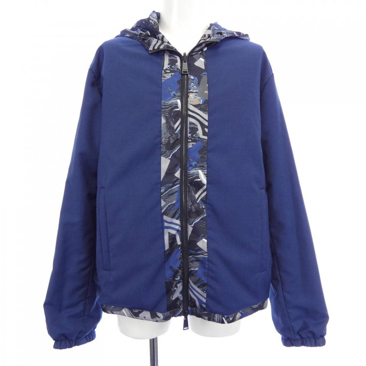 Fendi Aixy Jacket Black 46 Navy Gray — view 7