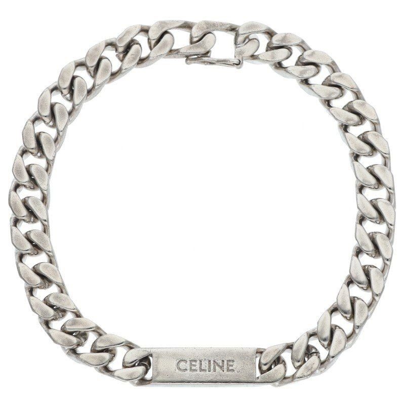 Celine Rhodium Finish Gourmet Chain Bracelet M3