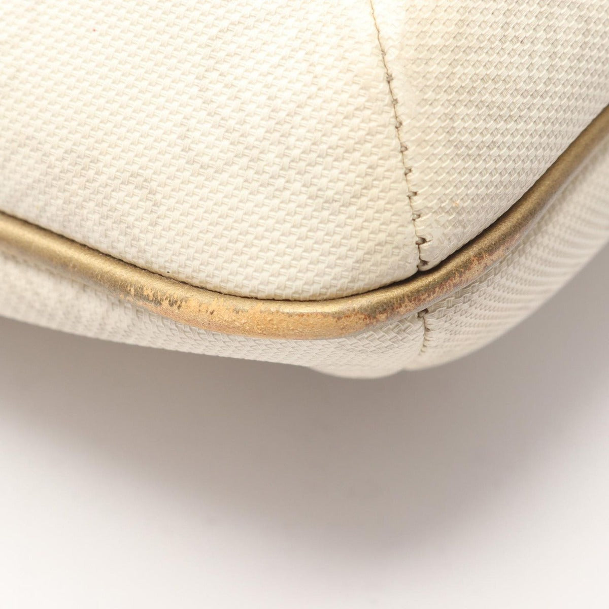 Loewe Shoulder Bag Repeat Anagram White Gold Canvas Leather — view 7