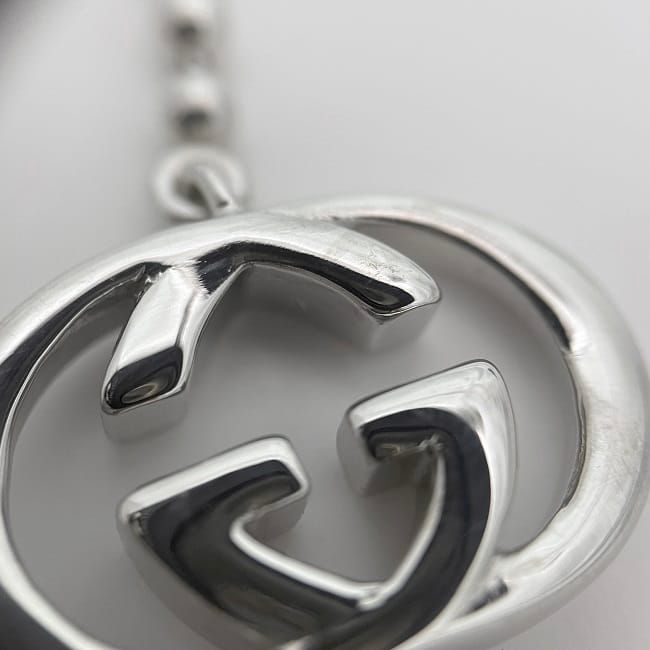 Gucci Necklace Silver Interlocking Polished Ag