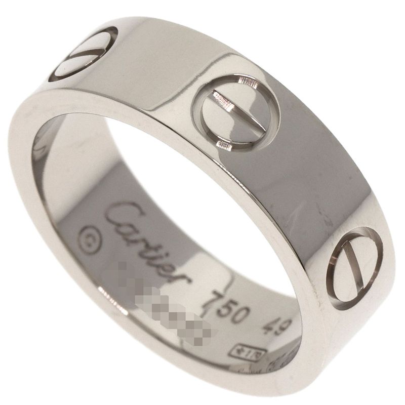 Cartier Love Ring #49 Ring - 18K White Gold Ladies
