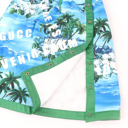Gucci 693162 100% Cotton Los Angeles Palm Tree Print Skirt Multicolor M Made In