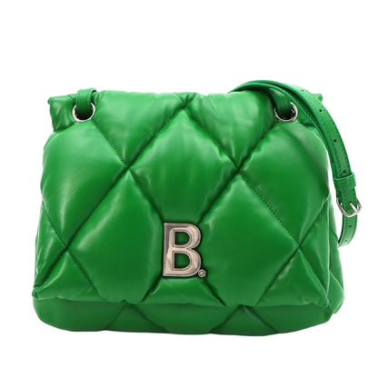 Balenciaga Touch Puffy Shoulder Bag Leather Green