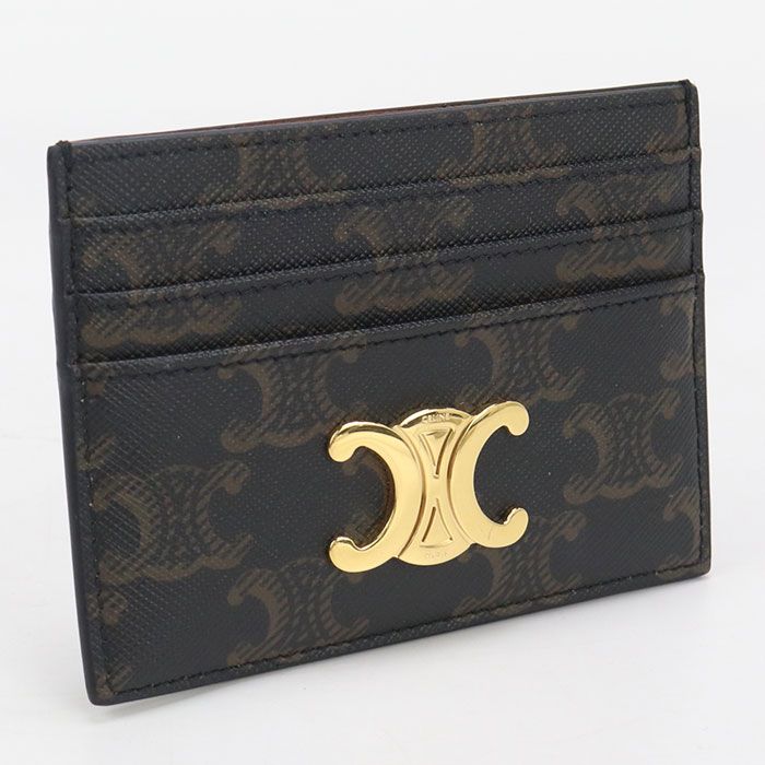 Celine Cardholder 10l83 2cqh.04lu Card Case Triomphe Canvas Scuff Deuce