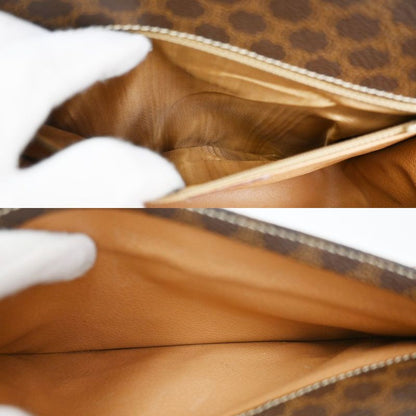 Celine Shoulder Bag Macadam PVC Leather Brown 05ka866