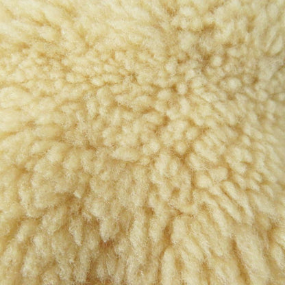 Hermes Fauve Mouton Bucket Hat/hat With Leather Patch Beige 57 Made In France