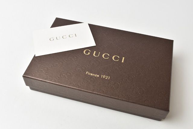 Unused Gucci Folding Wallet Gucci Swing Leather Light Blue 354497