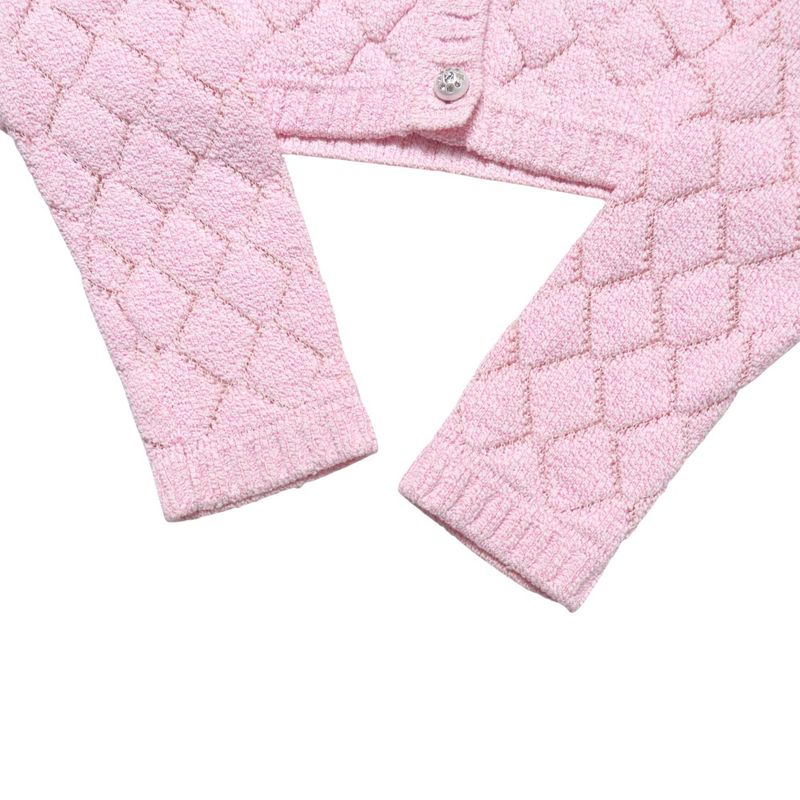 2023Chanel Knitwear Size 34 Long Sleeves Cardigan CC Logo Coco Mark Buttons