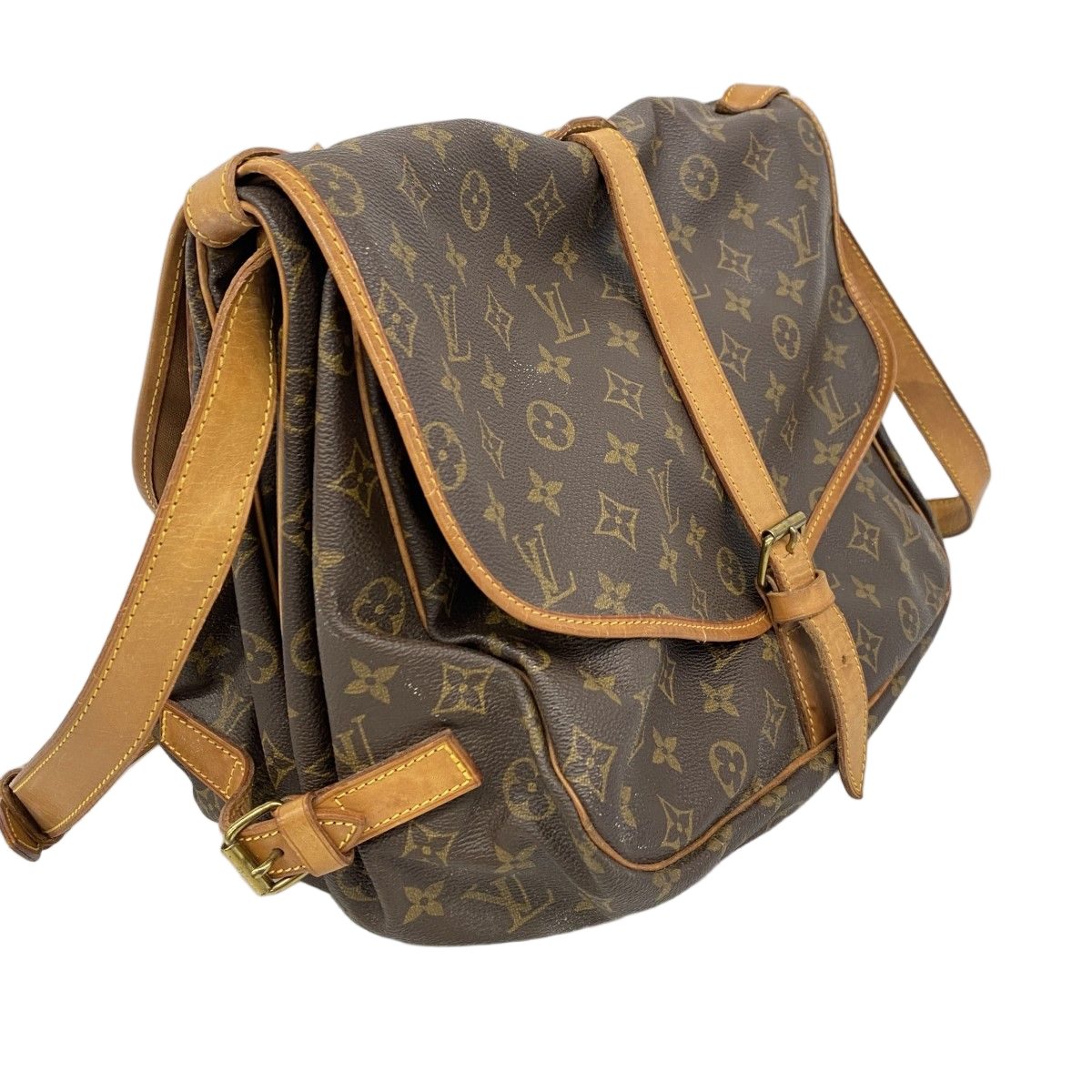 Louis Vuitton Shoulder Bag Monogram Saumur 35 Brown — view 2