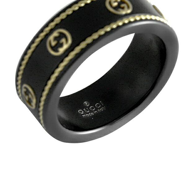 Gucci Ring Icon Black Gold