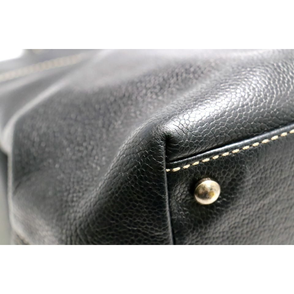 Chanel Caviar Leather Turnlock Handbag — view 4