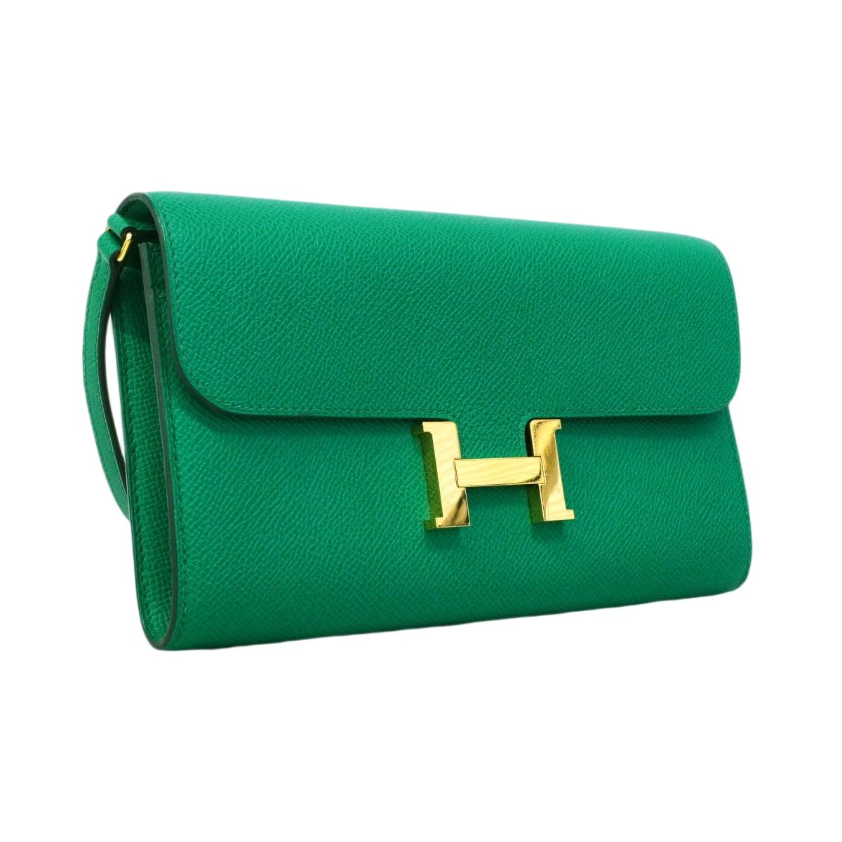 Hermes Shoulder Wallet Constance to Go Veau Epsom Vert Jade Gold — view 2