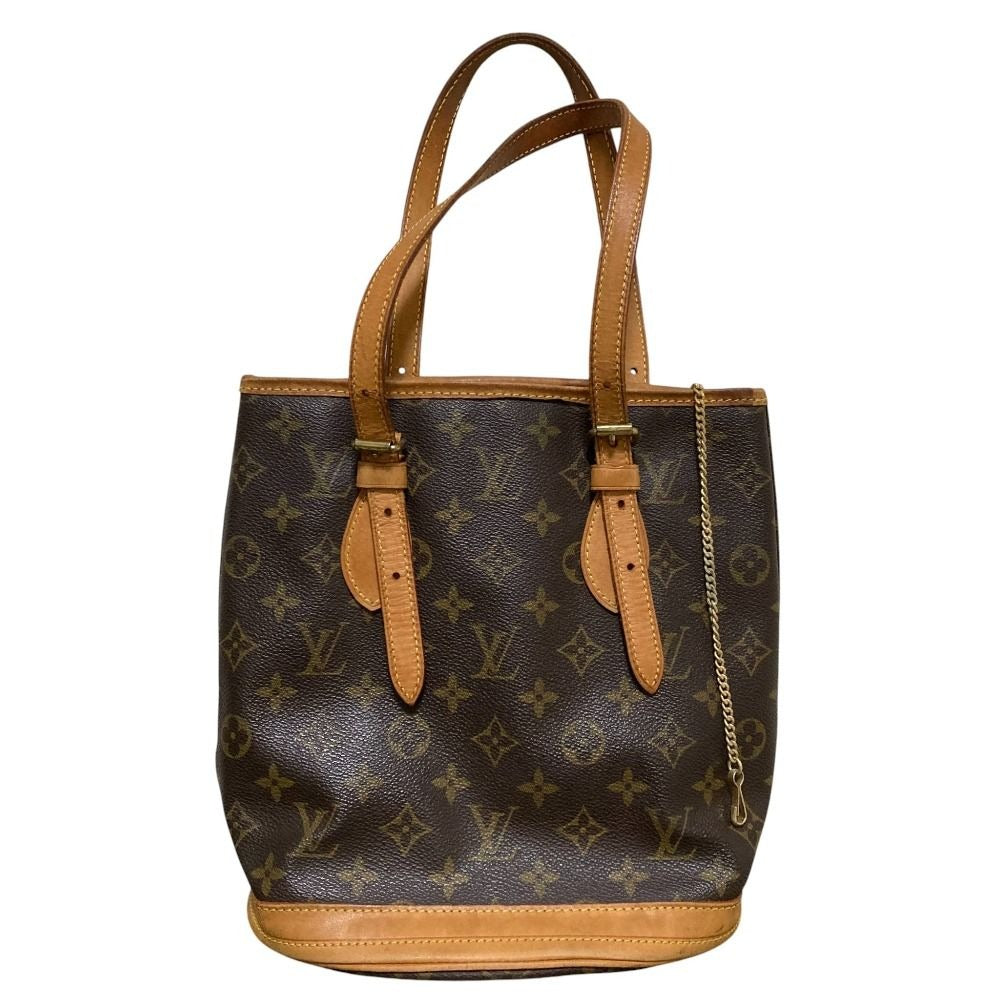 Louis Vuitton Monogram Bucket PM Handbag Brown