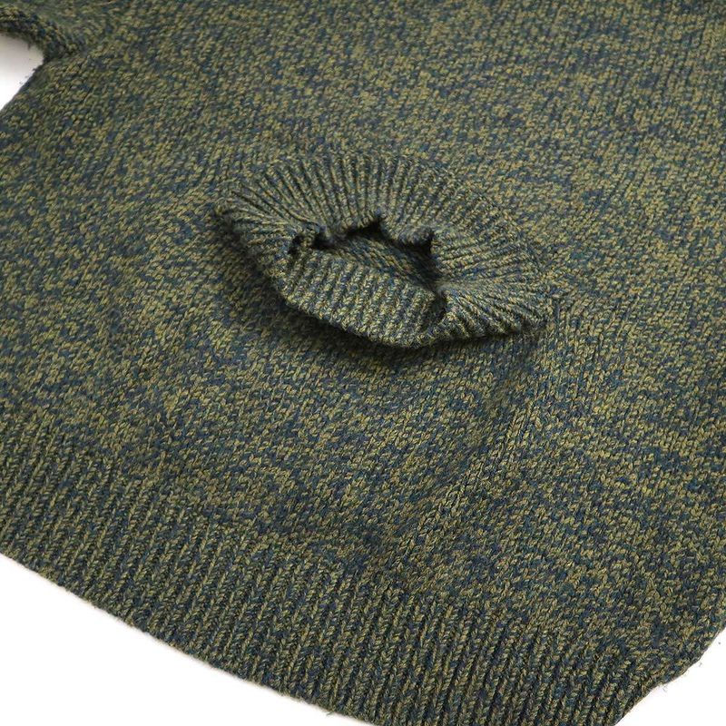 Loewe 23aw Wool Trommelange Trompe L'oeil Knit Sweater S540y14kds Khaki XS