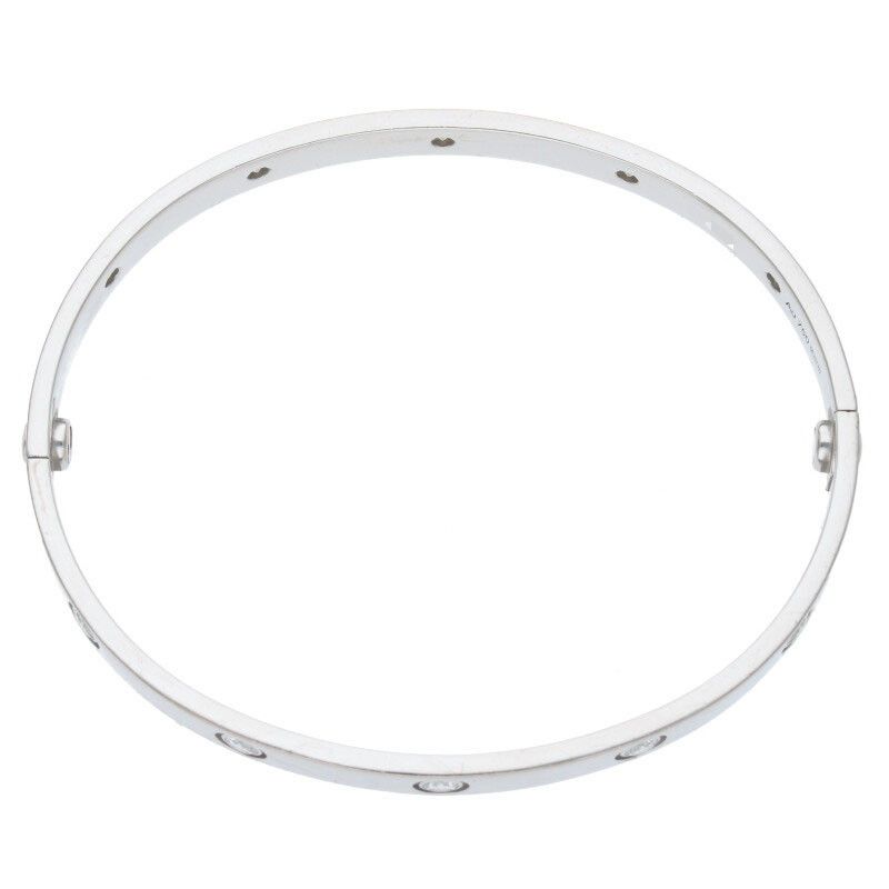 Cartier LOVE Bracelet Diamonds New Shape 18K White Gold Diamond Bracelet Men's