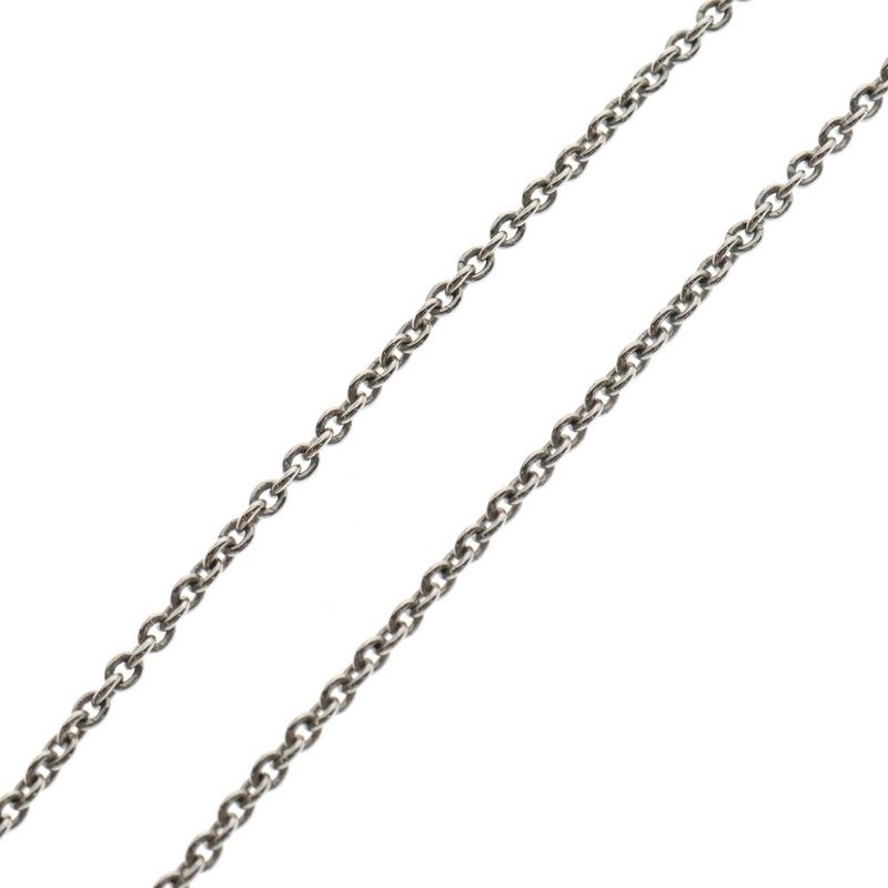 Louis Vuitton Go-14 LV Logo Chain Necklace Silver M01872 Le0274