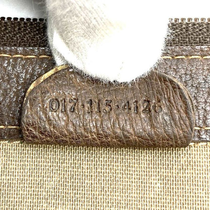 Gucci 017 115 Second Bag Clutch Bag Pouch GG Supreme Sherry Line Leather Brown