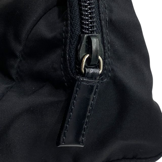 Prada Pouch Cosmetic Pouch Small Pouch Triangle Logo Nylon Black Prada